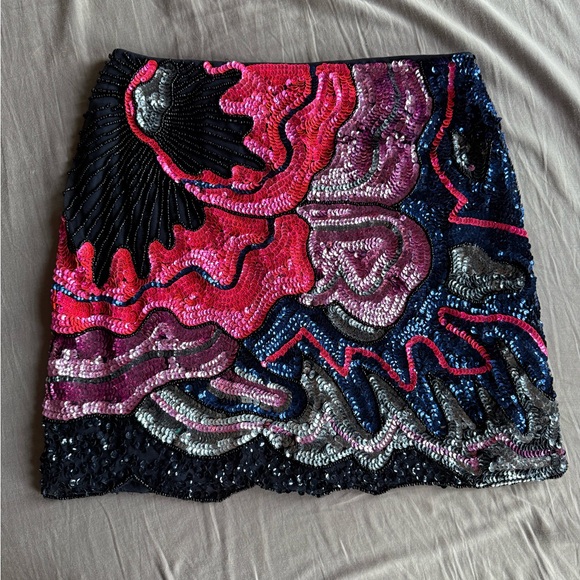 Nasty Gal Multicolor Sequin Mini Skirt - Pink Purple Blue Black - Picture 5 of 6